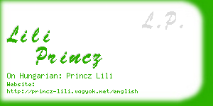 lili princz business card